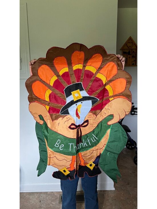 Other - Turkey-Shaped "Be Thankful" Quilted Hanging Decor For Fall
